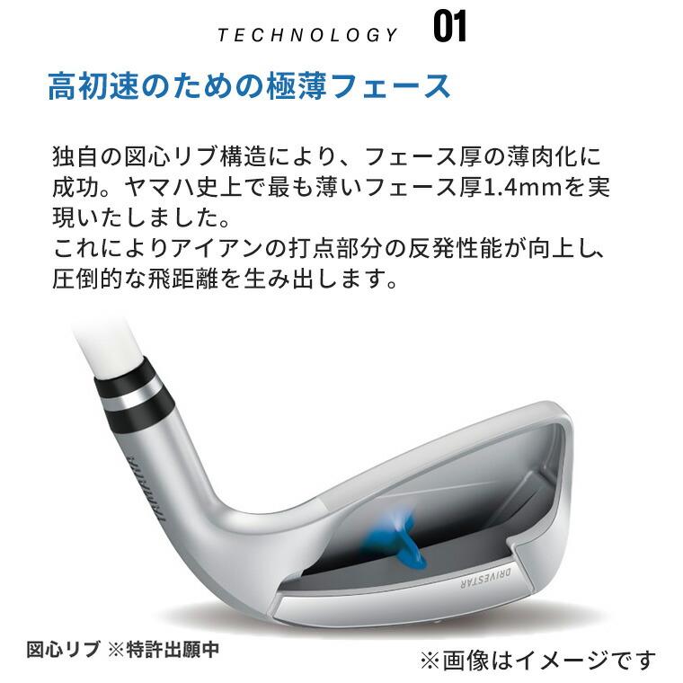 【レディース】ヤマハ インプレス ドライブスター アイアンセット 5本組(7-P,S) ELDIO for Yamaha TM-325i カーボンシャフト YAMAHA（ヤマハ） INPRES DRIVESTAR For Ladies アイアン5本セット(#7