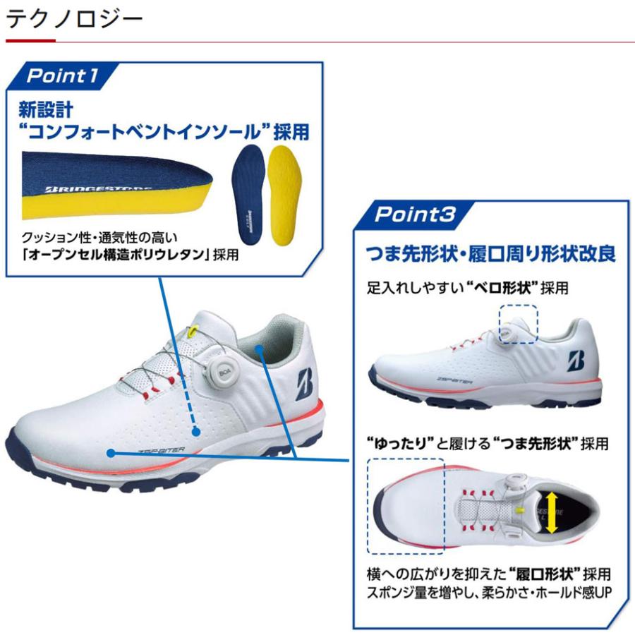 ブリヂストン ゴルフシューズ ゼロ・スパイク バイター ライト SH2505 WO メンズ 3E スパイクレス ダイヤル式 即納 ゴルフ 2025年 BRIDGESTONE GOLF_4