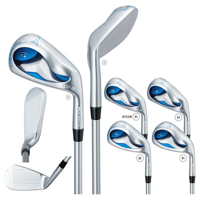 KASCO(キャスコ) DOLPHIN IRON レディース アイアン 3本セット (#7〜#9) Dolphin DP-151 カーボンシャフト = レディース #7 キャスコ アイアン #9 DP カーボンシャフト ソール ドルフィンボール 肉厚2 2mmの均一の厚みにすることで 高い反発性能を実現 またスイートエリアも拡大し 打球のばらつきを抑えている ロフト角