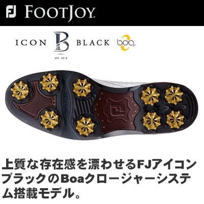 FootJoy（フットジョイ） FJ ICON BLACK Boa ゴルフ シューズ 52049