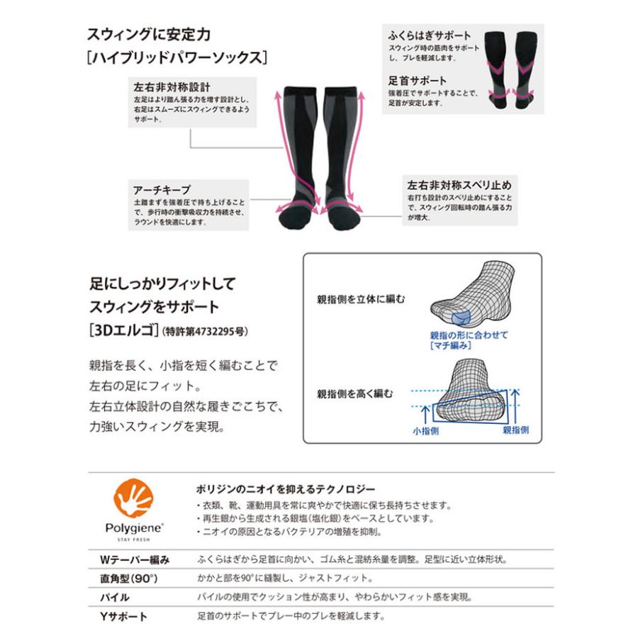 YONEX（ヨネックス） 3Dエルゴ ハイブリッドパワー ハイソックス 右