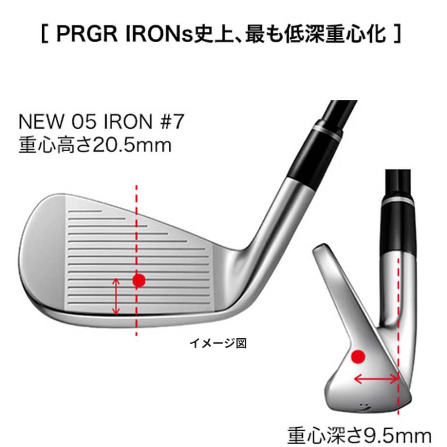 PRGR（プロギア） 05 アイアン 5本セット(#7、#8、#9、P、A) メンズ 右