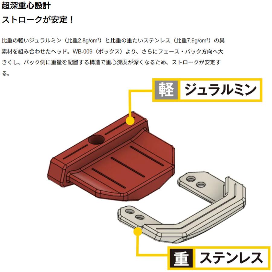 kasco（キャスコ） Kasco Red9/9 ホワイトバック パター WB-012 ワイド