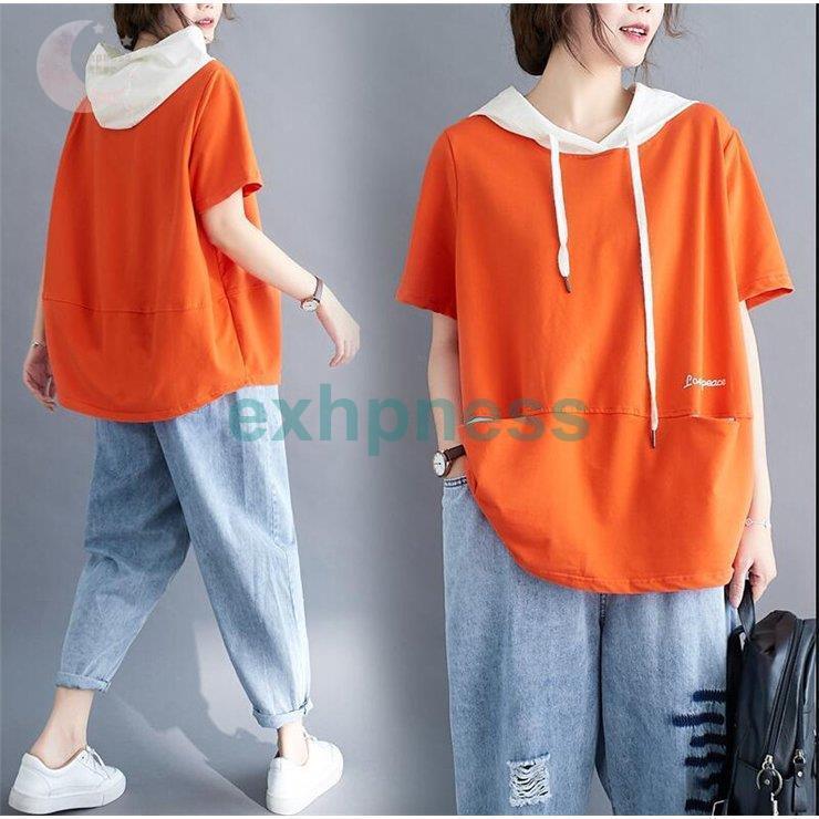 パーカー レディース 薄手 半袖パーカー 新作 サマーパーカー トップス 韓流 カジュアル 大きサイズ Cn1013 Amam エクハピ 通販 Yahoo ショッピング