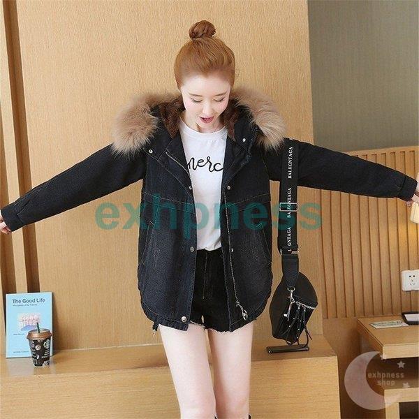 デニムコート ボア付き ジャケット レディース ファー付き コート アウター フード付き 裏ボア 厚手 防寒着 ジージャン トップス あったか デニムジャケット Xxl Gジャン デニム サイズ Xl Farzanaconsulting Com