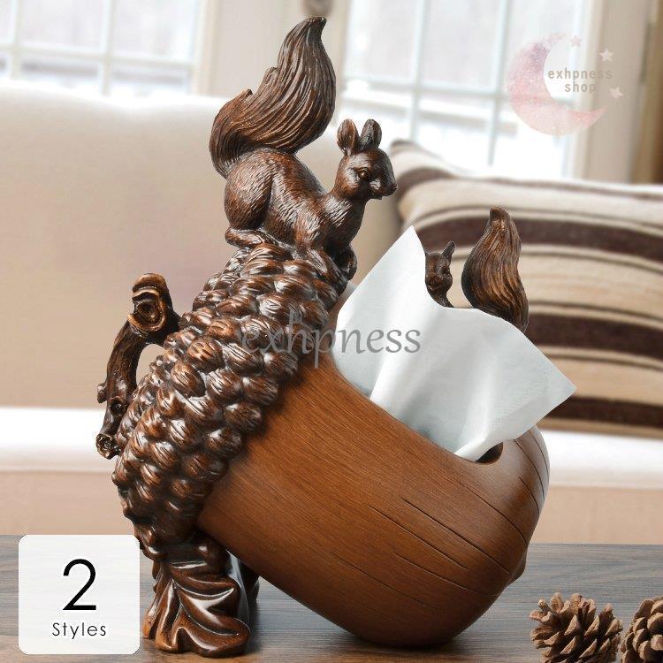 オープニング 大放出セール 引越し祝い プレゼント ギフト 多機能 おしゃれ ティッシュケース ティッシュボックス クリスマス 穏やかに過ごす日常を 新築祝い 便利グッズ Agw36 どんぐり リス 木 結婚祝い インテリア雑貨