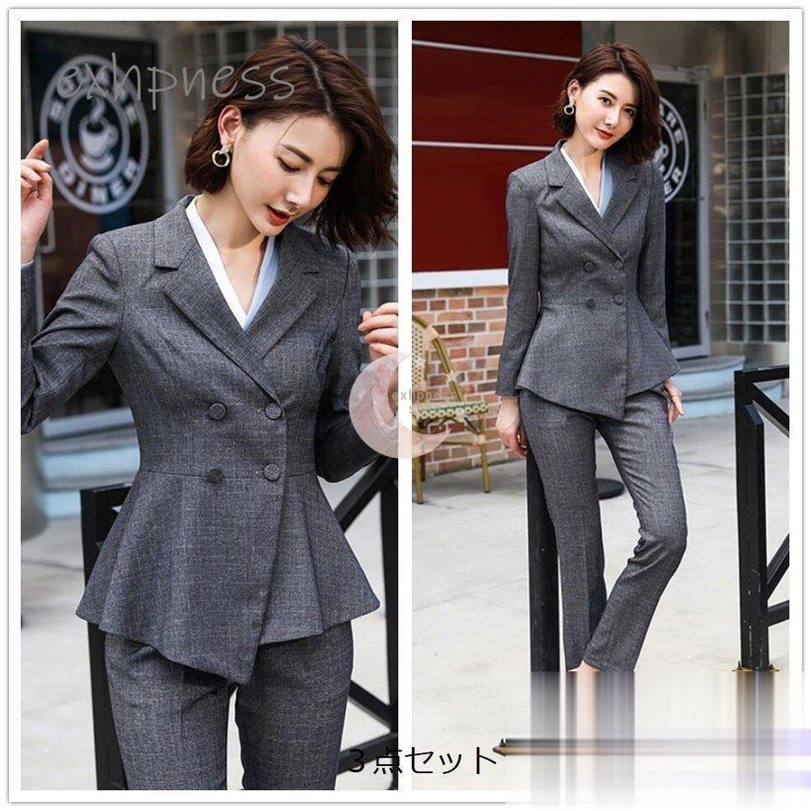 最安値 セットアップ スーツパンツ レディース3点セット 発表会 女子会 参観日 七五三 お宮参り お洒落 入園式 卒業式 セレモニー 通勤 オフィス ストライプ Ol