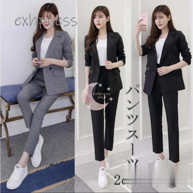 レディース セットアップ パンツスーツ スーツ スーツジャケット ビジネス 入学式 卒業式 通勤 Ol 細身 大きいサイズ 代30代 40代 おしゃれ 上品 オンラインショップ