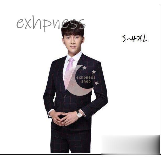 イギリス風 チェックピーススーツ 礼服スーツセット 司会 ビジネス 舞台 ステージ 衣装 3点セット