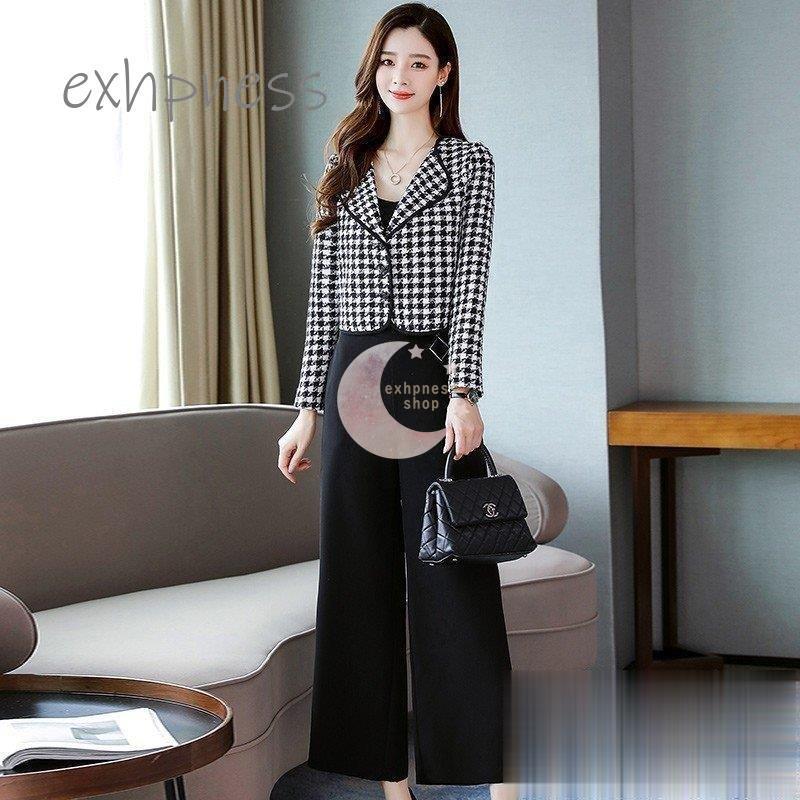 定番 セットアップ レデース スーツ 春 スーツパンツ 韓国 2点セット ガウチョパンツ ジャケット チェック パンツドレス 通勤 Ol お洒落 着痩せ 上品 30代 40代 セットアップ カラー レッド Cienciadigitaleditorial Com