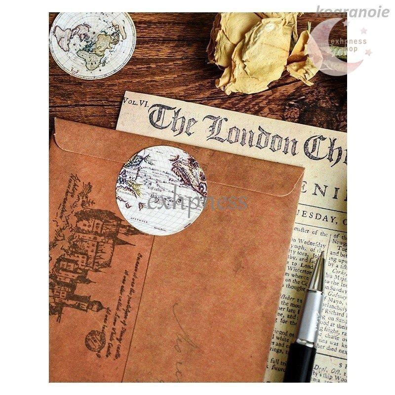 シール ステッカー 文房具 手帳 日記帳 丸 世界地図 レトロ 手紙 プレゼント 包装 ラッピング おしゃれ Dd1229 Sec1063 エクハピ 通販 Yahoo ショッピング