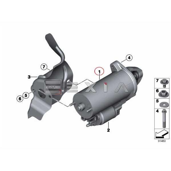 BMW E90 E91 E92 F10 F11 F07 スターター(セルモーター) + アルミ  