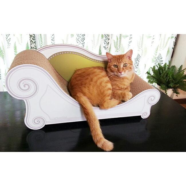 【アイル　にゃんこ家具】　カリカリーナBasic　グラングランXLサイズ　スツールセット　◆セットで買うとお得♪<BR>ねこ　爪とぎ　段ボール　送料無料_4