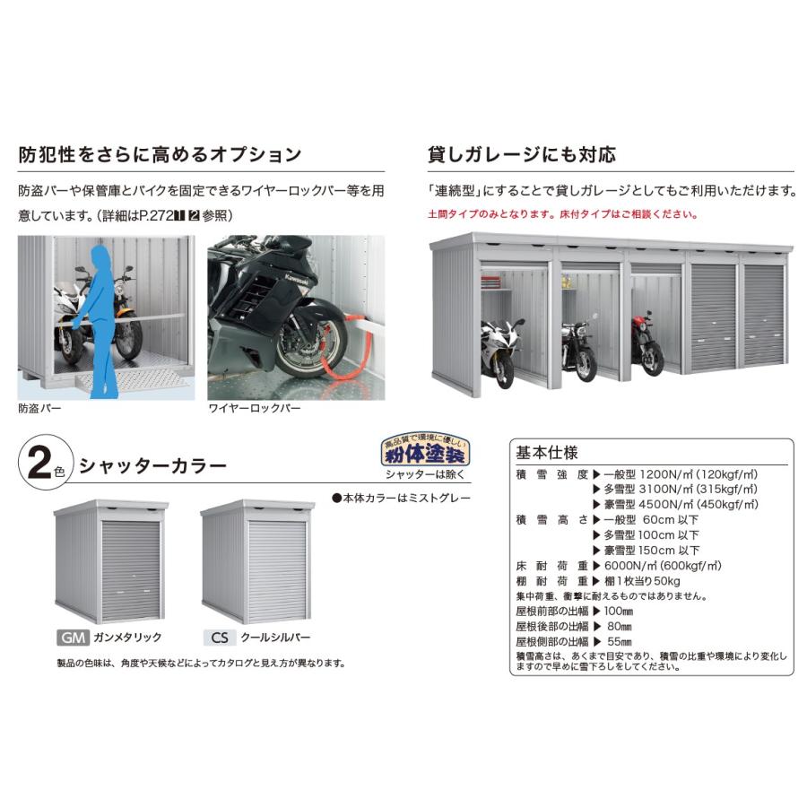 イナバ物置 バイク保管庫 FM-1826SD_I【土間タイプ】（スタンダード