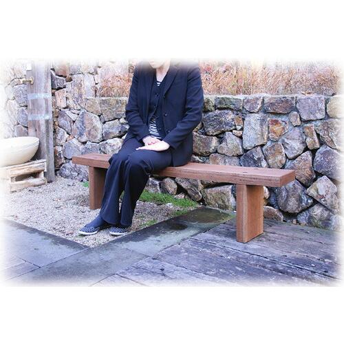 枕木台ベンチ 1型（カンナ・無塗装仕上げ）（26016）（ジャービス商事 