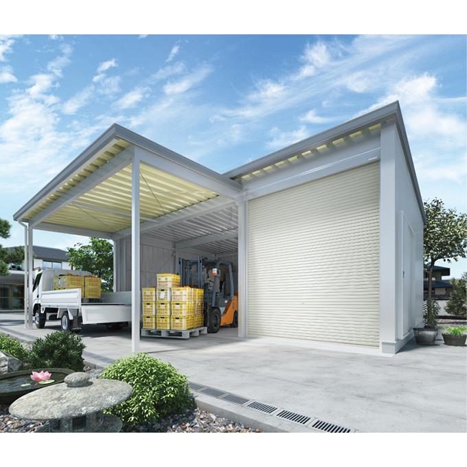 イナバガレージ 倉庫・ガレージ SGN-358MPB-3（ミディアム/一般型/ベタ