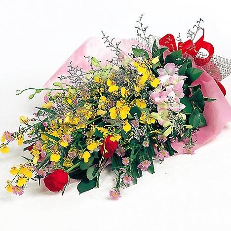 華やかなランとバラの花束 電報なし お祝い 花 フラワー ギフト プレゼント 結婚式 誕生日 合格 卒業 入学祝い 退職祝い 送別会 Ffb008 電報屋のエクスメール Yahoo 店 通販 Yahoo ショッピング