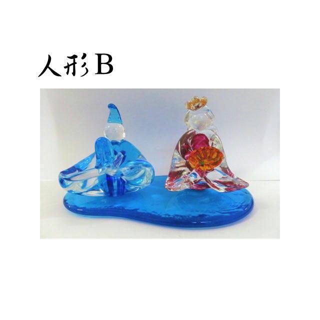 琉球ガラス 置物 ガラス オブジェ オーナメント 雛人形 ひな人形 3月