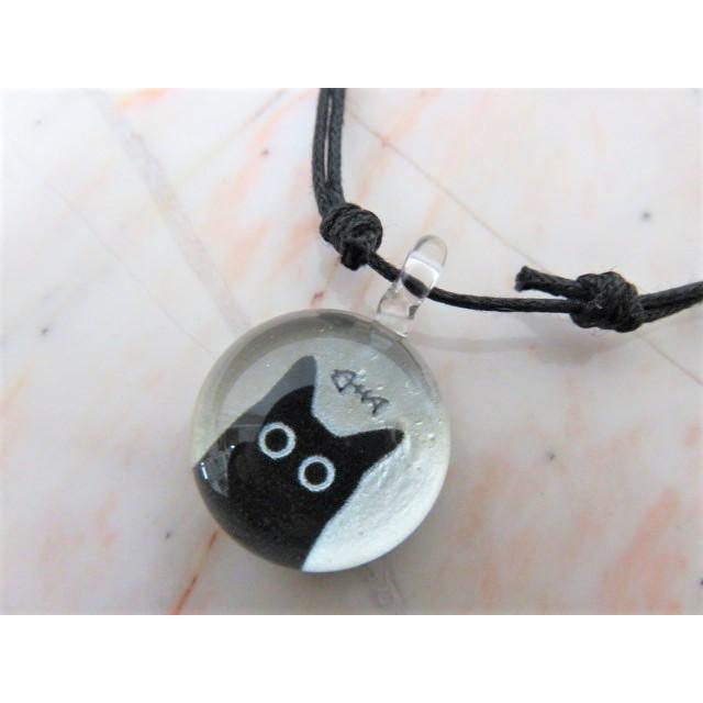 アクセサリー　THAI VETRO　タイベトロ　ペンダント S　サークル型　ネコ　猫　ハンドメイド　ガラスジュエリー　 |  | 01