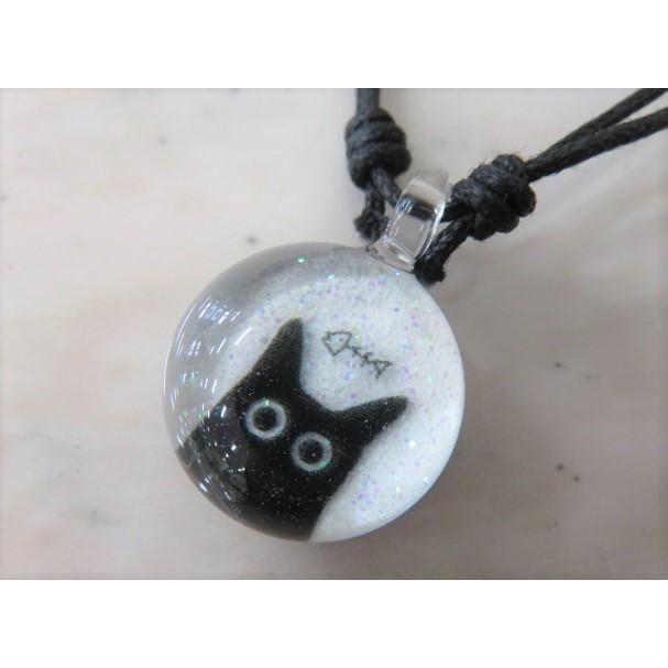 アクセサリー　THAI VETRO　タイベトロ　ペンダント S　サークル型　ネコ　猫　ハンドメイド　ガラスジュエリー　 |  | 01