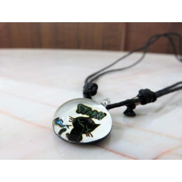 アクセサリー　THAI VETRO　タイベトロ　ペンダント S　サークル型　ネコ　猫　ハンドメイド　ガラスジュエリー　 |  | 02