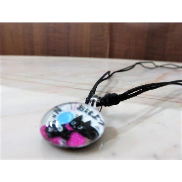 アクセサリー　THAI VETRO　タイベトロ　ペンダント S　サークル型　ネコ　猫　ハンドメイド　ガラスジュエリー　 |  | 02