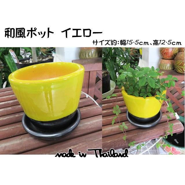 over and back★植木鉢 受け皿 セット 黄色 陶器 KONTON VITRO 植木鉢 イエローyellow 受け皿付き 【公式通販】
