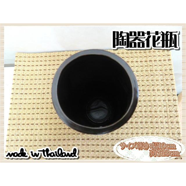 花瓶 花器 フラワーベース 陶器  ブラウン 幅10ｃｍ 高さ23ｃｍ シンプル ナチュラル インテリア おしゃれ くすみカラー |  | 02