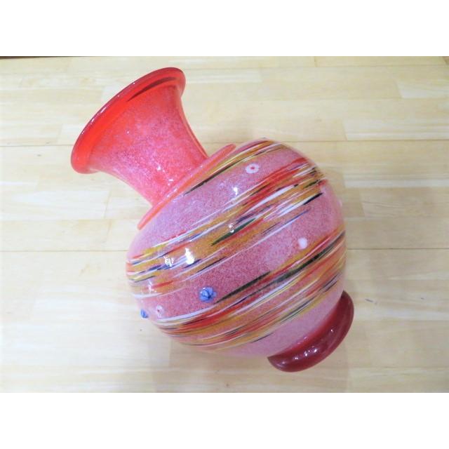 花瓶　琉球ガラス　赤系　オレンジ　ガラス　花器　おしゃれ　ギフト　お祝い |  | 02