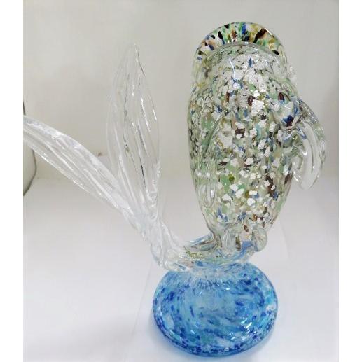 花瓶 琉球ガラス ガラス 銀彩鯉花瓶 花器 花瓶 高級感 おしゃれ ギフト