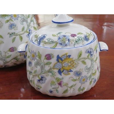 Minton ミントン 英国製 ハドンホール ブルー シュガーポット Lサイズ 