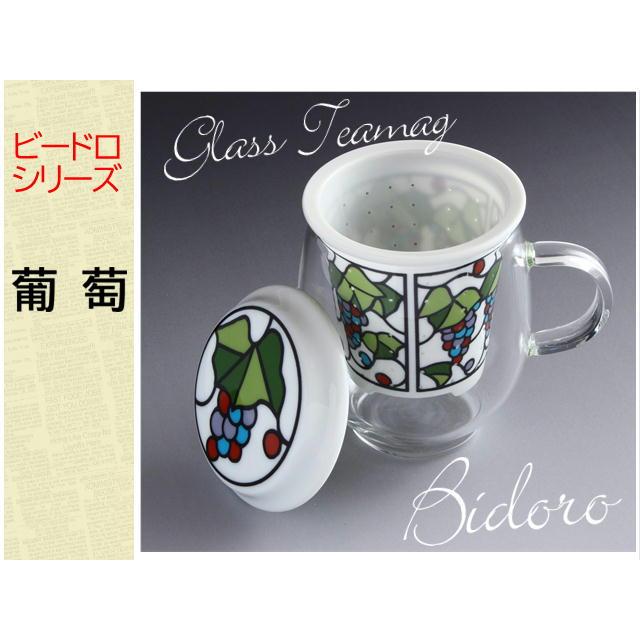 東洋セラミックス　おしゃれマグ　ビードロ・フルール柄　ガラスポット　茶こし付　便利　ギフト　ガラスカップ　マグカップ　可愛い　花柄 |  | 03