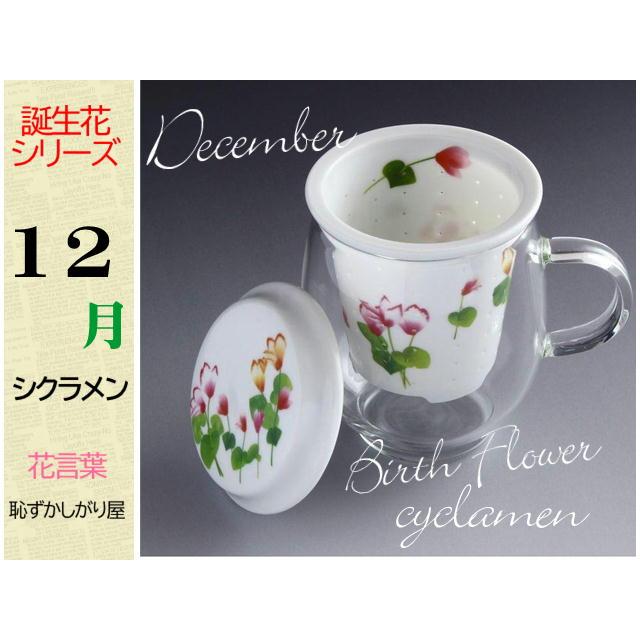 東洋セラミックス　おしゃれマグ　誕生花シリーズ　ティーポット　ガラスポット　茶こし付　便利　ギフト　ガラスカップ　マグカップ　可愛い　花柄 |  | 14