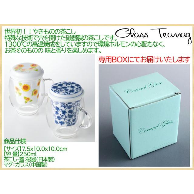 東洋セラミックス　おしゃれマグ　誕生花シリーズ　ティーポット　ガラスポット　茶こし付　便利　ギフト　ガラスカップ　マグカップ　可愛い　花柄 |  | 02