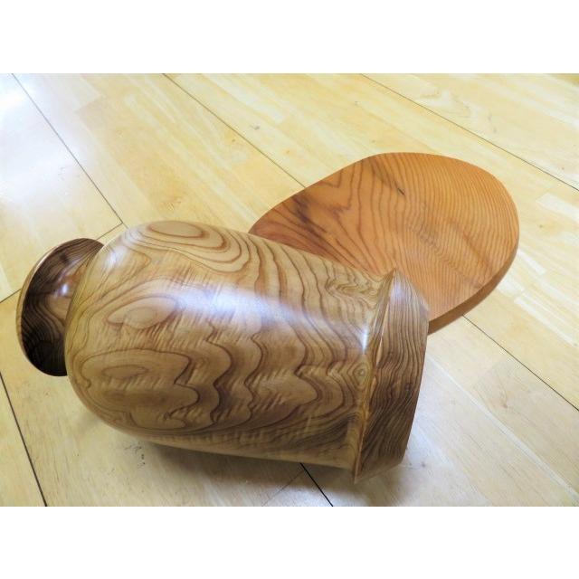 屋久杉 雑貨 壺 つぼ 台付き 長寿 ギフト お祝い 木製 和風 置物