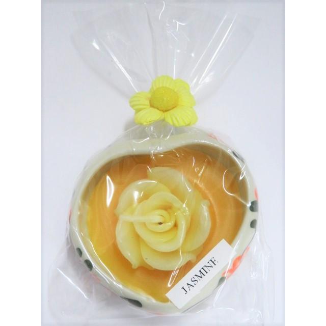 アロマキャンドル 陶器入りキャンドル キャンドル フラワーキャンドル 陶器 ハート プチギフト Zac 04b Ex Mart 通販 Yahoo ショッピング