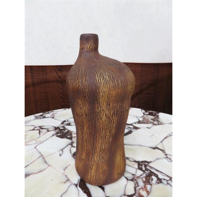 花瓶　花器　フラワーベース　陶器　ブラウン　23ｃｍ　シンプル　ナチュラル |  | 01