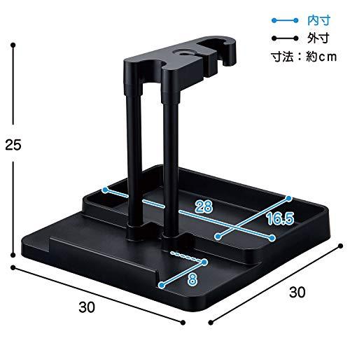 Belca 日本製 マルチクリーナースタンド 幅30×奥行30×高さ25cm ブラック スティッククリーナー 粘着ローラー フローリングワイパー 対応 CSJ-MBK｜exp-market｜07