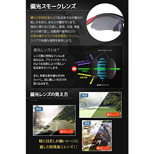 (フェリー) FERRY 偏光レンズ スポーツサングラス フルセット専用レンズ5枚 ユニセックス ホワイト｜exp-market｜03