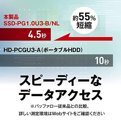 バッファロー BUFFALO USB3.1Gen1 ポータブルSSD 1TB 日本製 PS5/PS4(メーカー動作確認済) 耐衝撃・コネクター保護機構 SSD-PG1.0U3-B/NL｜exp-market｜02