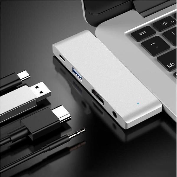 iPad Pro向け 4in1 USB C ハブ Type C 3.0ハブ USB Type Cハブ 4K HDMI出力 3.5mmイヤホンジャック コンパクト MacBook MacBook Pro/Air｜exp-shop｜05