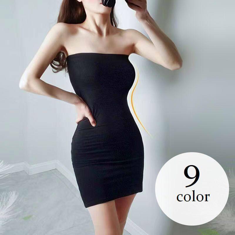 ワンピース タイト チューブトップ レディース ベアトップ ミニ丈 無地  