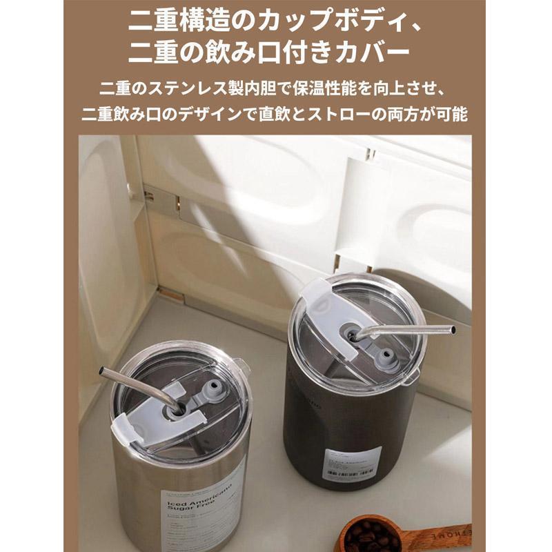 タンブラーストロー 保温 保冷 蓋付き 大容量 おしゃれ 持ち運び 水筒 真空断熱 コップ 600ml 二重構造 オフィス マグカップ ステンレス｜exp-shop｜09