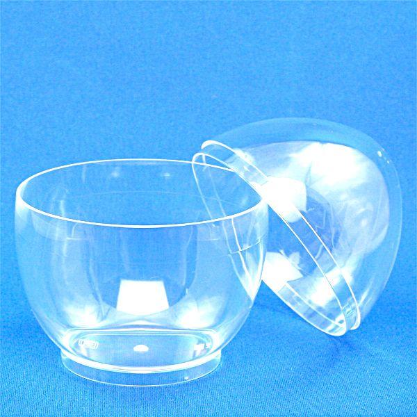 デザートカップ デカタマカップ フタ付-透明 500入 415429 ケース販売