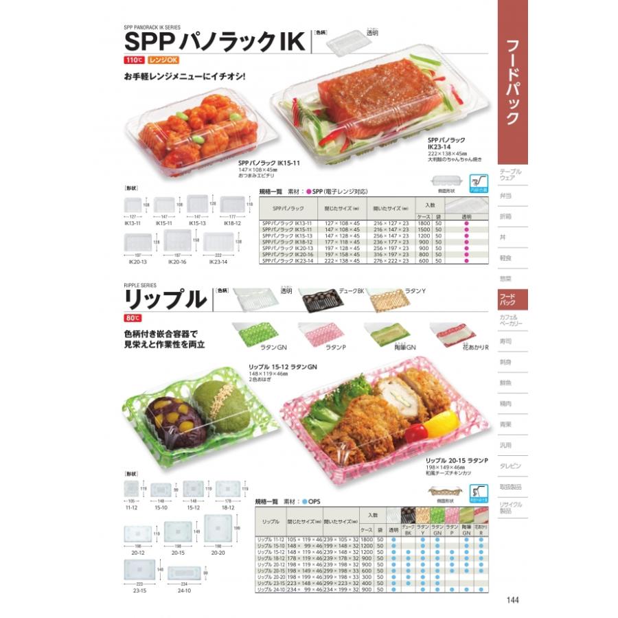 リップル　11-12　透明　本体・蓋一体　1800枚入　#198226　ケース販売　大型商品　取り寄せ品　中央化学_1