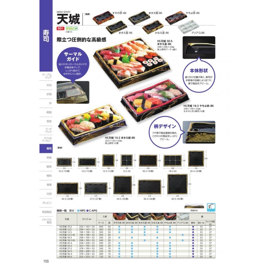 HS 天城 12-3 まきえ 紺-BK 本体のみ 300枚入 #383463 ケース販売 大型商品 取り寄せ品 中央化学の画像