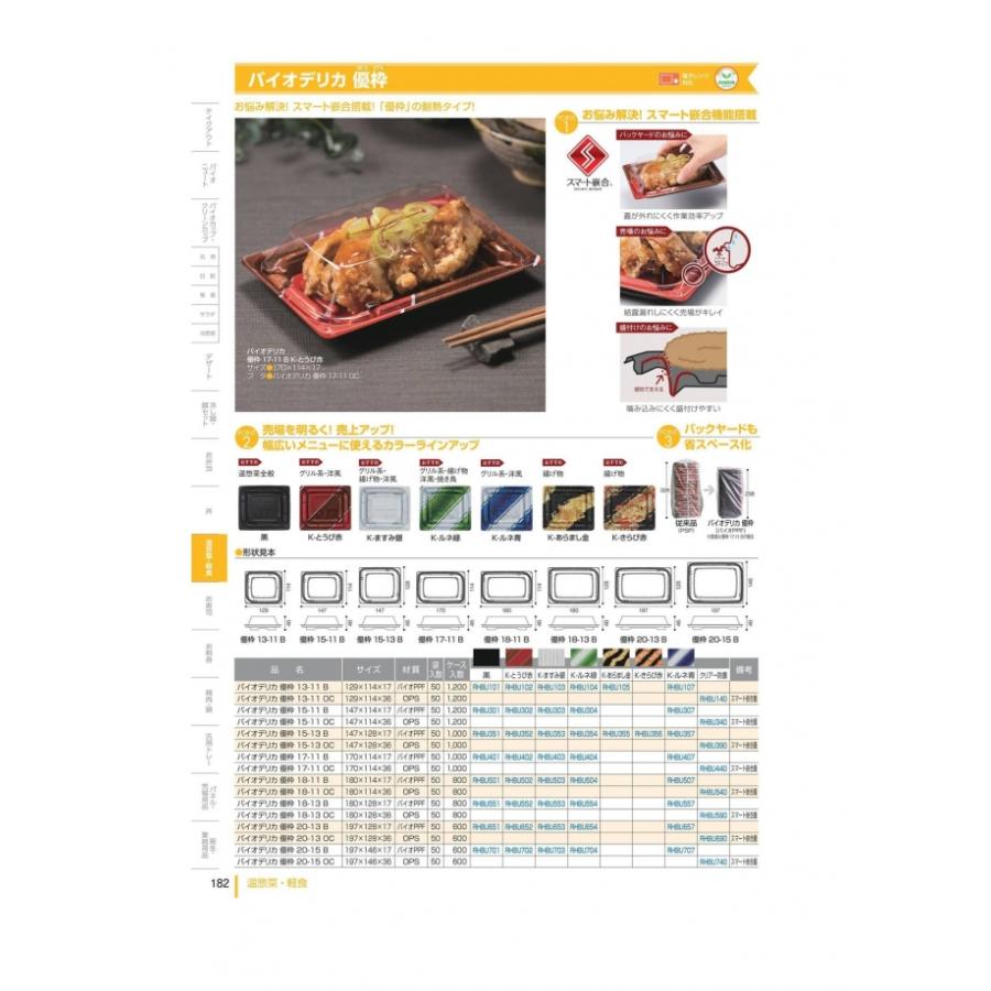 バイオデリカ　優枠　15-11　B　本体のみ　黒　バイオPPF　#RHBU301　1200個入　ケース販売　大型商品　取り寄せ品　リスパック_1