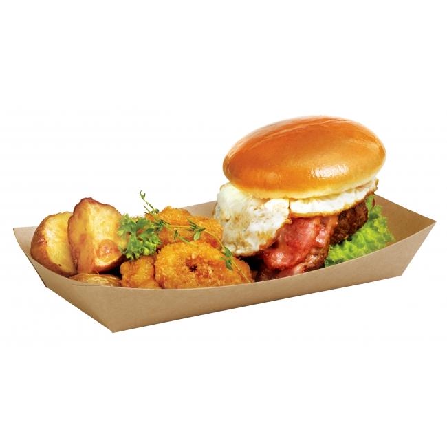 スナックトレー L 茶無地 FT103 3802803 1000枚 ケース販売 取り寄せ品