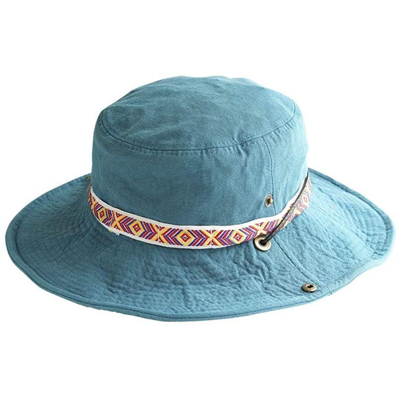 クレ 驚きの価格 clef アドベンチャーハット サファリハット 帽子 フリーサイズ つば広 アウトドア ブルー 有名ブランド