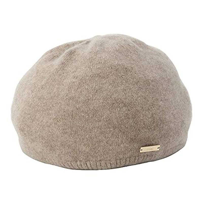 ムーンバット Miel ミエル カシミヤ100 ニットベレー帽 レディース レディースファッション レディース 無地 防寒対策 洗えるカシミヤ お手入 エクスパンション Miel ミエル ベージュ